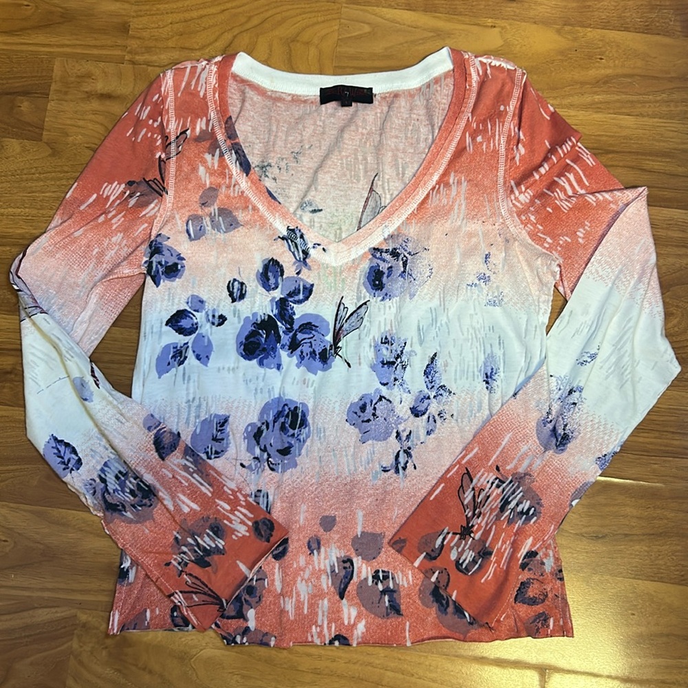 Raw 7 Long Sleeve Burnout Dragonfly Shirt